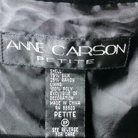 Anne Carson velvet jacket 8P - Picture 6 of 6